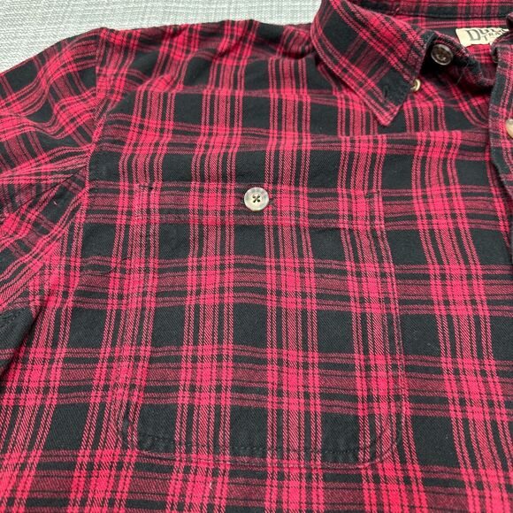 Duluth Trading Shirt Mens XXL Red Plaid Free Swingin' Cabincore Woodsy Camping - Picture 5 of 9